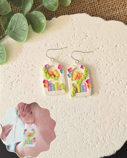 The Reading Garden | Polymer Clay Earrings